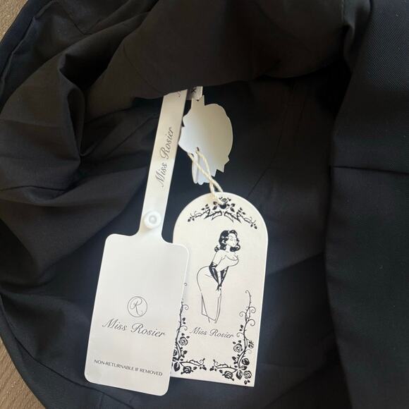 Miss Rosier NEW Lanetta Bowknot Asymmetrical Mini Dress XS Classic Bridal - Picture 7 of 8